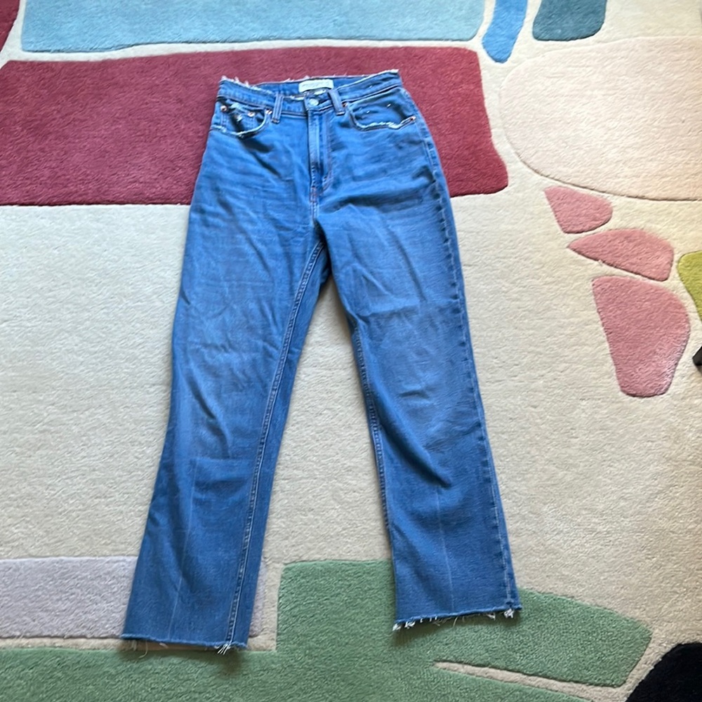 Abercrombie Ankle Straight Ultra High Rise Curve Love Jeans Size 26